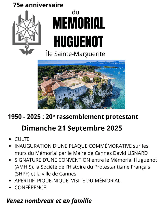 75e anniversaire du Mémorial Huguenot 75e anniversaire du Mémorial Huguenot